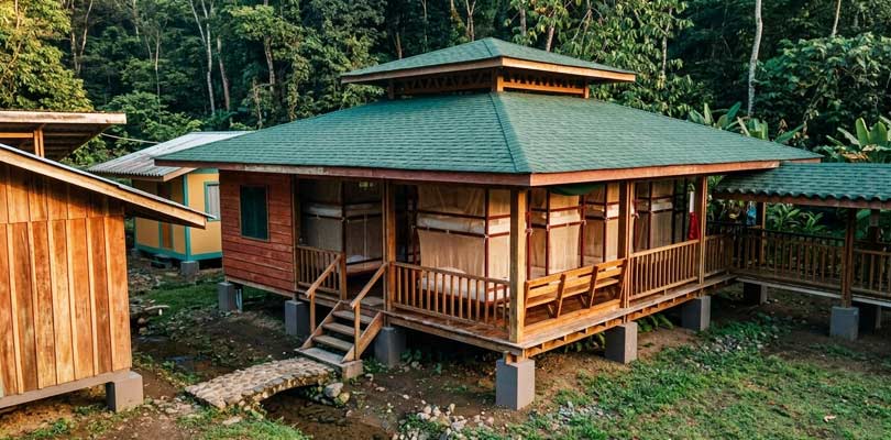Accommodation in tropical forest